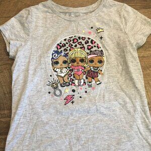 Girl’s LOL Surprise Cute Dolls Group Shot T-Shirt Grey size XL